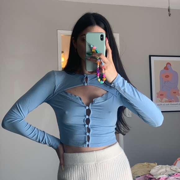 Cider Tops - Cider Cut Out Long Sleeve Top